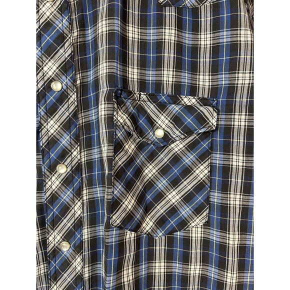 Vintage 1990’s Wrangler Long Sleeve Pearl Snap Button Up Shirt Size Lg - Picture 2 of 10